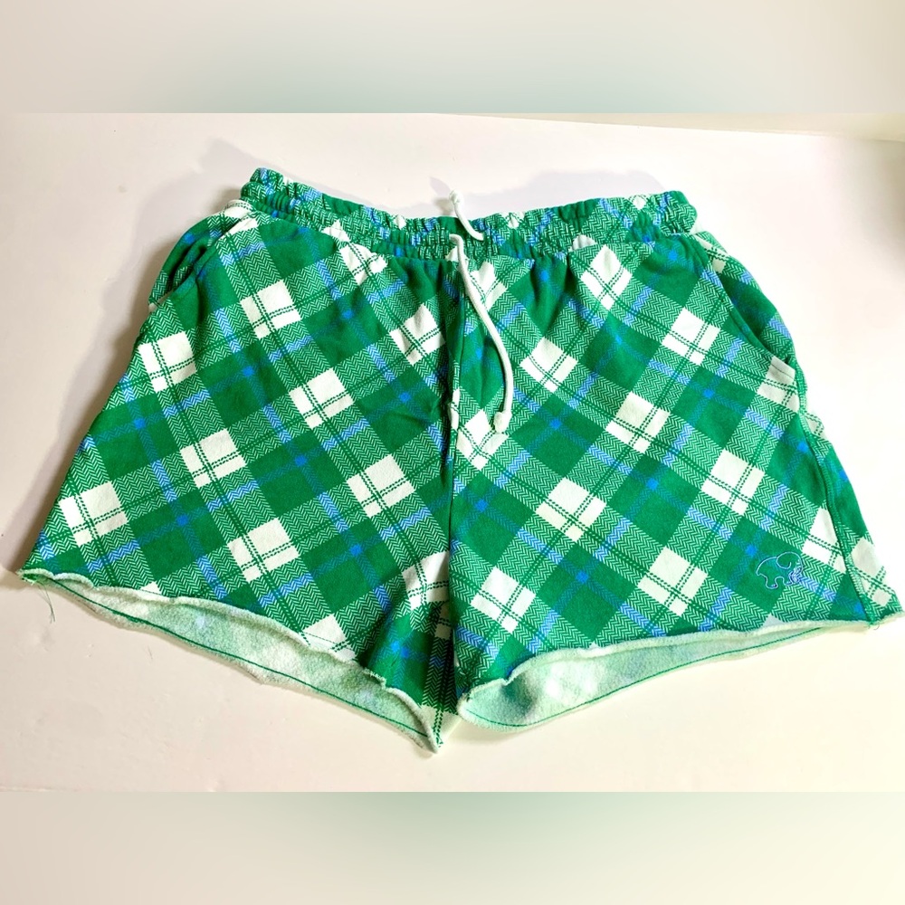 Ivory Ella Green Plain Sweat Shorts - XL